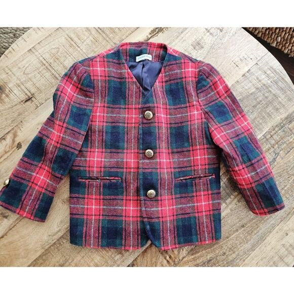 Saks Fifth Avenue Other - Vintage Saks Fifth Avenue Plaid Blazer Youth Kids Size 4